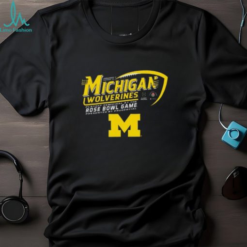 Michigan Wolverines 2024 CFP Semi Rose Bowl Icon Football T Shirt