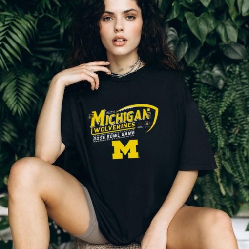 Michigan Wolverines 2024 CFP Semi Rose Bowl Icon Football T Shirt