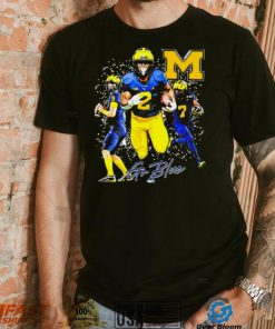 Michigan Wolverines 2024 College football Playoff National Championship players pose go blue shirt