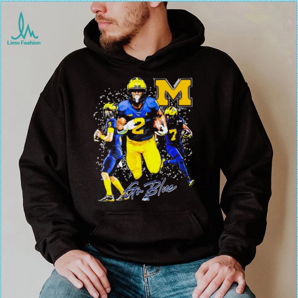 Michigan Wolverines 2024 College football Playoff National Championship players pose go blue shirt Michigan Wolverines 2024 College football Playoff National Championship players pose go blue shirt