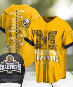 Michigan Wolverines 2024 National Champions Go Blue Baseball Jersey