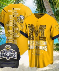 Michigan Wolverines 2024 National Champions Go Blue Baseball Jersey