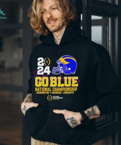 Michigan Wolverines 2024 helmet go blue national championship Washington vs Michigan january 8 T shirt