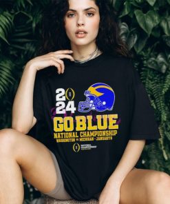 Michigan Wolverines 2024 helmet go blue national championship Washington vs Michigan january 8 T shirt