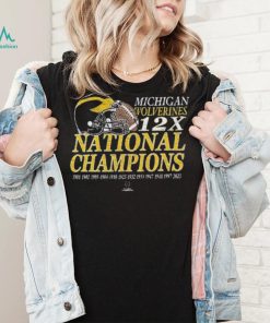 Michigan Wolverines ’47 12 Time Football National Champions Franklin Shirt