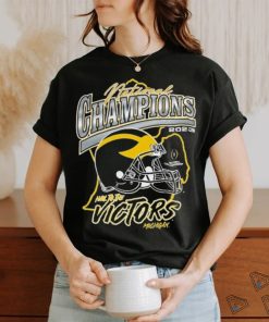 Michigan Wolverines ’47 College Football Playoff 2023 National Champions State Outline Franklin Shirt
