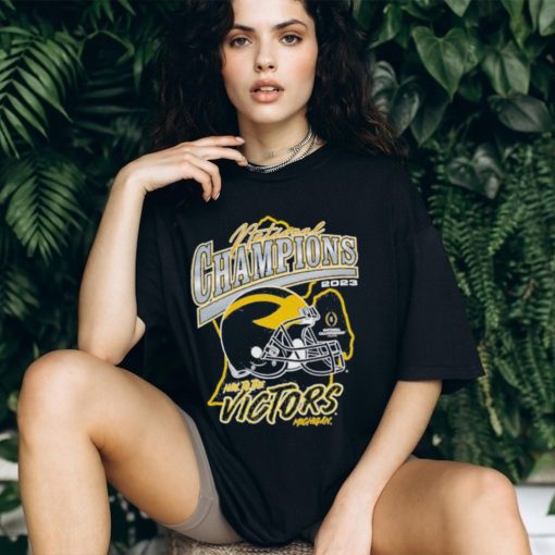 Michigan Wolverines ’47 College Football Playoff 2023 National Champions State Outline Franklin T shirt