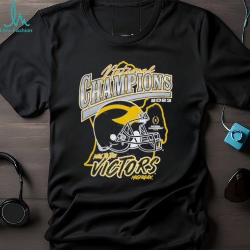 Michigan Wolverines ’47 College Football Playoff 2023 National Champions State Outline Franklin T shirt