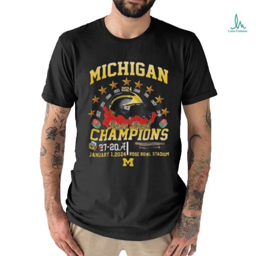 Michigan Wolverines 9 Time Rose Bowl Champions 2024 T Shirt
