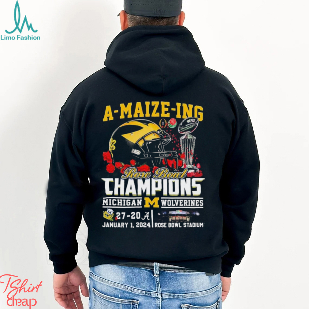 Michigan Wolverines A Maize Ing 2024 Rose Bowl Champions Shirt Michigan Wolverines A Maize Ing 2024 Rose Bowl Champions Shirt