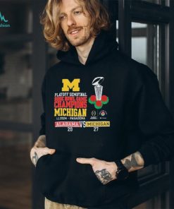 Michigan Wolverines Alabama Crimson playoff semifinal rose bowl game champions Michigan 1 1 2024 pasadena 20 – 27 T shirt