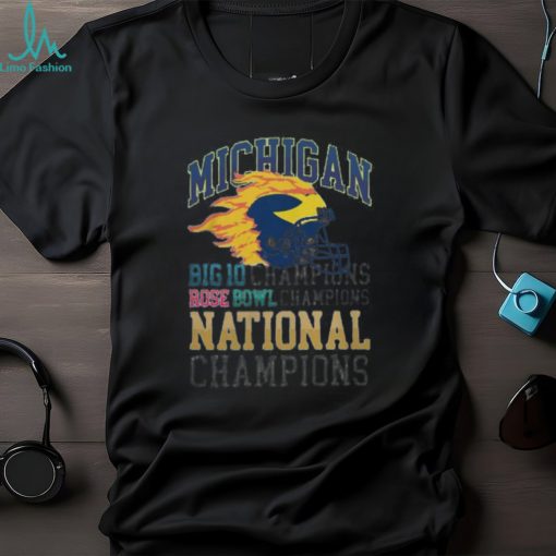 Michigan Wolverines Big 10 Champions Rose Bowl Champion National Champions 2024 Tshirt