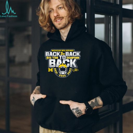 Michigan Wolverines Big Ten Champs 2023 Football Back3xBack T Shirt