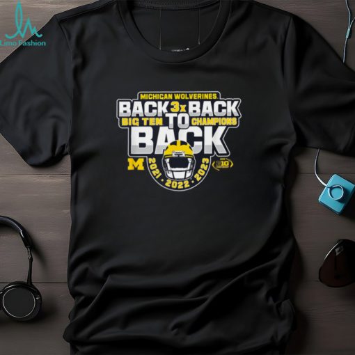 Michigan Wolverines Big Ten Champs 2023 Football Back3xBack T Shirt