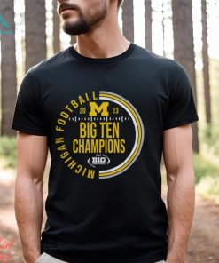 Michigan Wolverines Blue 2023 Circle Big 10 Conference Champions Shirt
