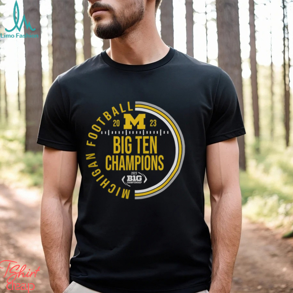 Michigan Wolverines Blue 2023 Circle Big 10 Conference Champions Shirt Michigan Wolverines Blue 2023 Circle Big 10 Conference Champions Shirt