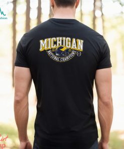 Michigan Wolverines Blue 84 Youth College Football Playoff 2023 National Champions Gold Dust Schedule T Shirt