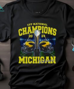Michigan Wolverines CFP National Champions 2024 Helmet Shirt