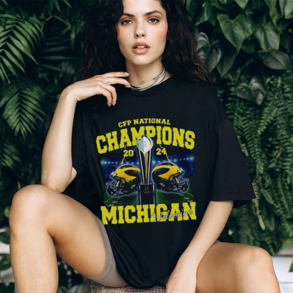 Michigan Wolverines CFP National Champions 2024 Helmet Shirt Michigan Wolverines CFP National Champions 2024 Helmet Shirt