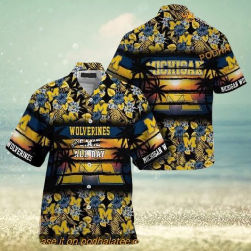 Michigan Wolverines Came All Day Flora Hawaiian Shirt