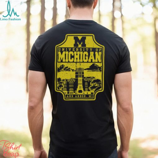 Michigan Wolverines Campus Badge Comfort Colors Ann Arbor, MI Shirt