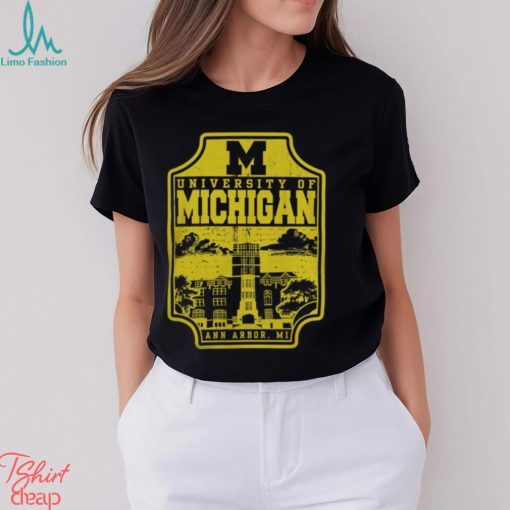 Michigan Wolverines Campus Badge Comfort Colors Ann Arbor, MI Shirt