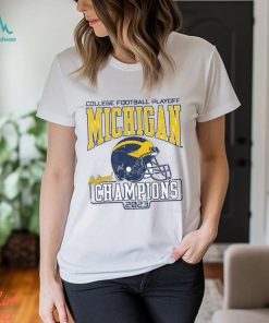 Michigan Wolverines College Football Playoff 2023 National Champions Arched Victory Falls Tri Blend T Shirt
