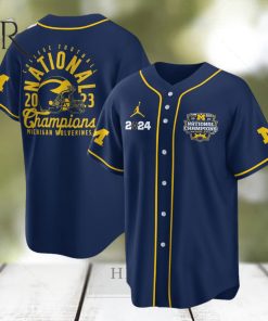 Michigan Wolverines College Football Playoff 2023 National Champions Baseball Jersey