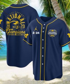 Michigan Wolverines College Football Playoff 2023 National Champions Baseball Jersey