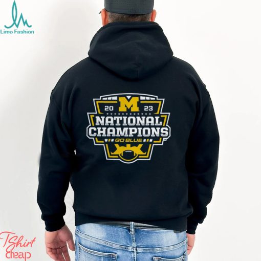 Michigan Wolverines College Football Playoff 2023 National Champions Big & Tall Official Logo T Shirt