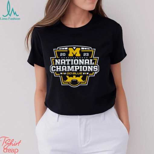 Michigan Wolverines College Football Playoff 2023 National Champions Big & Tall Official Logo T Shirt