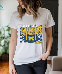 Michigan Wolverines College Football Playoff 2023 National Champions Comfort Colors Groovy Crop T Shirt
