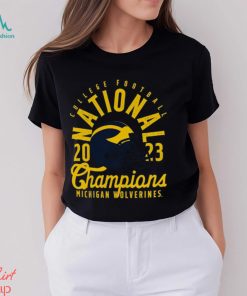 Michigan Wolverines College Football Playoff 2023 National Champions Comfort Colors Mascot Overlay T Shirt