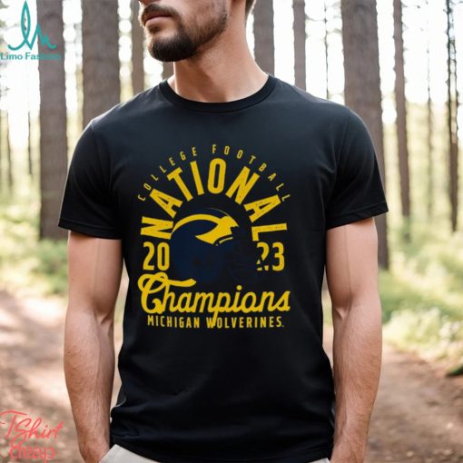 Michigan Wolverines College Football Playoff 2023 National Champions Comfort Colors Mascot Overlay T Shirt