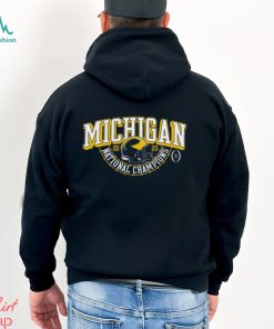 Michigan Wolverines College Football Playoff 2023 National Champions Gold Dust Schedule T Shirt