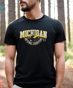 Michigan Wolverines College Football Playoff 2023 National Champions Gold Dust Schedule T Shirt
