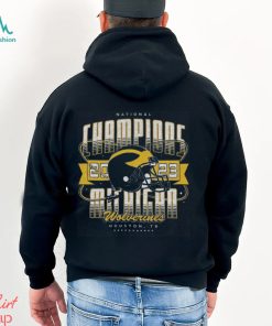 Michigan Wolverines College Football Playoff 2023 National Champions Helmet Long Sleeve T Shirt