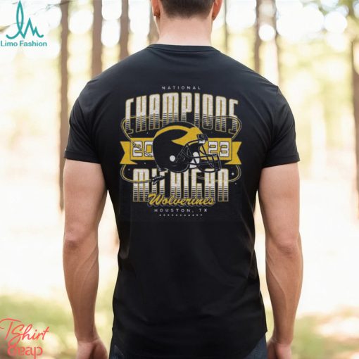 Michigan Wolverines College Football Playoff 2023 National Champions Helmet Long Sleeve T Shirt