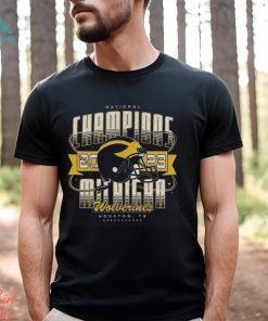 Michigan Wolverines College Football Playoff 2023 National Champions Helmet Long Sleeve T Shirt