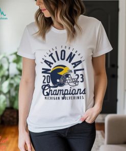 Michigan Wolverines College Football Playoff 2023 National Champions Helmet T Shirt