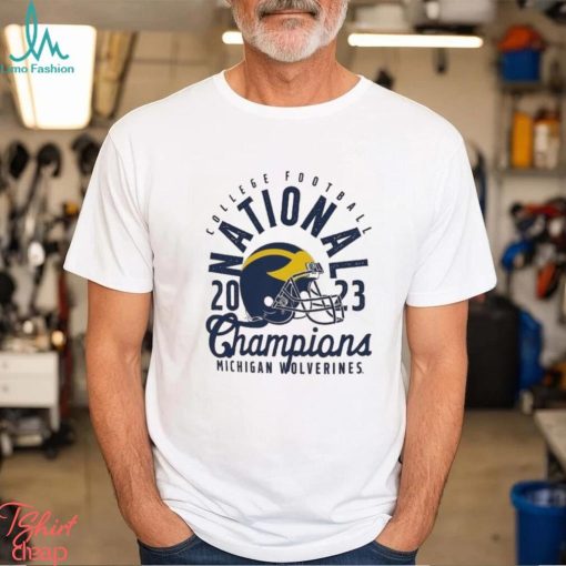 Michigan Wolverines College Football Playoff 2023 National Champions Helmet T Shirt