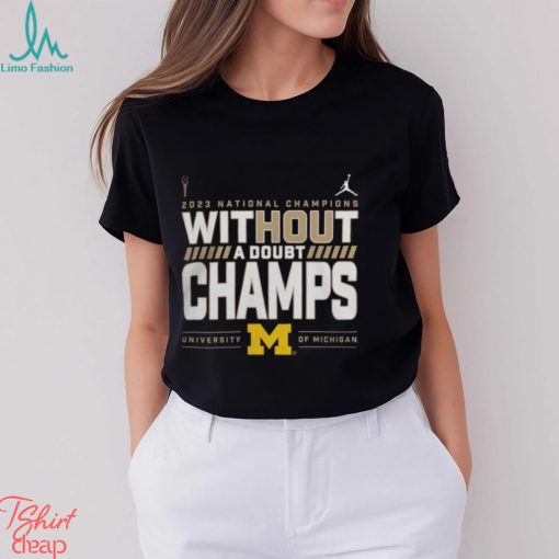 Michigan Wolverines College Football Playoff 2023 National Champions Locker Room Shirt