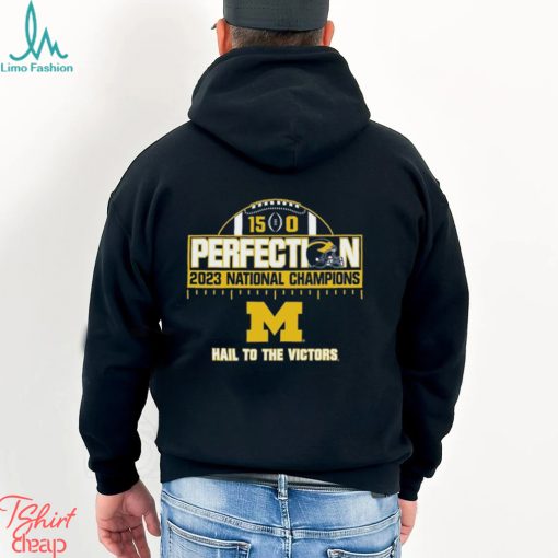 Michigan Wolverines College Football Playoff 2023 National Champions Perfect Season Schedule T Shirt