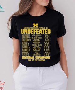 Michigan Wolverines College Football Playoff 2023 National Champions Perfect Season T Shirt