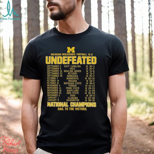 Michigan Wolverines College Football Playoff 2023 National Champions Perfect Season T Shirt