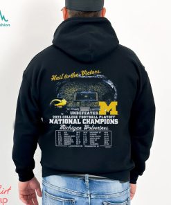 Michigan Wolverines College Football Playoff 2023 National Champions Schedule Shirt