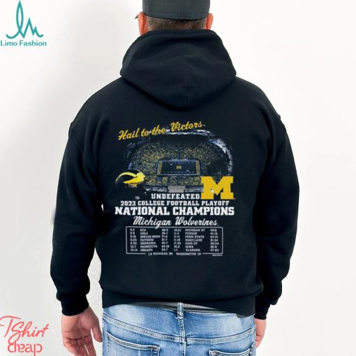 Michigan Wolverines College Football Playoff 2023 National Champions Schedule Shirt