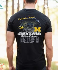Michigan Wolverines College Football Playoff 2023 National Champions Schedule Shirt