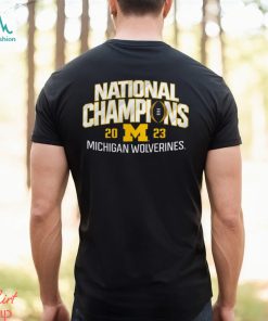 Michigan Wolverines College Football Playoff 2023 National Champions Schedule T Shirt
