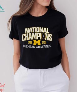 Michigan Wolverines College Football Playoff 2023 National Champions Schedule T Shirt
